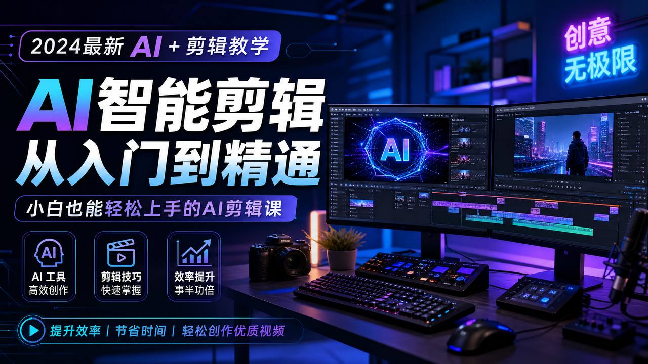 看片 AI视频剪辑教程-智能修图视频演示